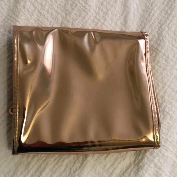 Isabella Scott hanging toiletry bag.  Glossy gold/bronze - Picture 6 of 7